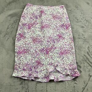 Vintage JR Kraze Skirt Womens Size Small Satin Floral‎ Ruffle Bloomcore Retro